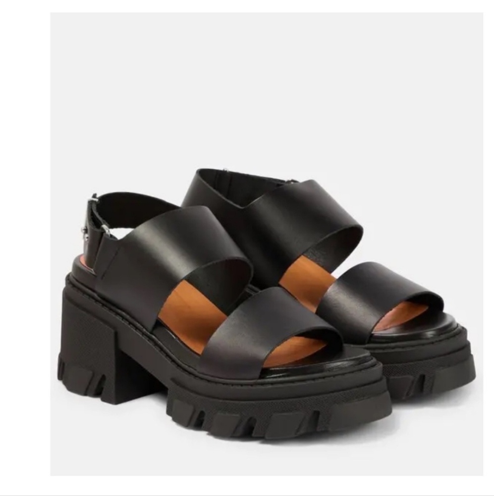 Ganni • Cleated High Heel Chunky Lug Sandals
